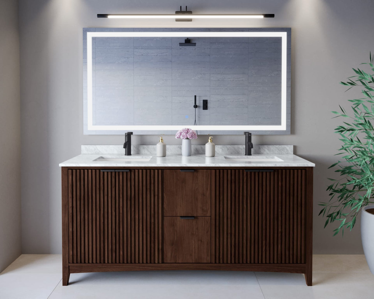 Palmilla Double Bathroom Vanity - 72W x 35H x 22D