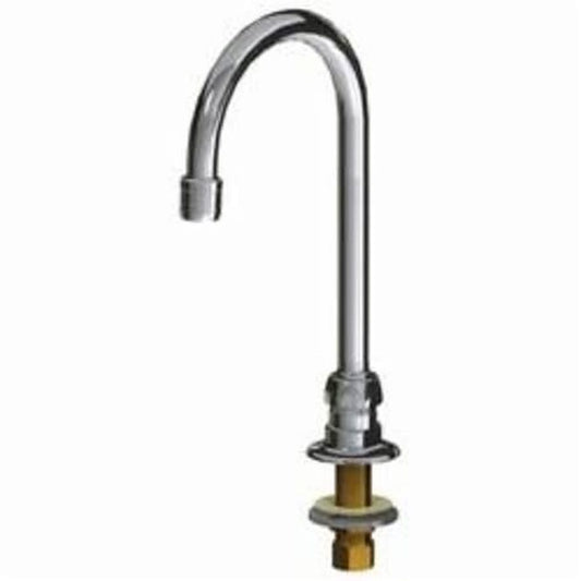 Rigid/Swing Gooseneck Spout, 5-1/4 in L, 2.2 gpm, 20 to 125 psi, Polished Chrome
