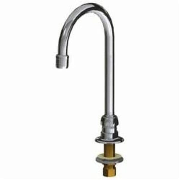 Rigid/Swing Gooseneck Spout, 5-1/4 in L, 2.2 gpm, 20 to 125 psi, Polished Chrome