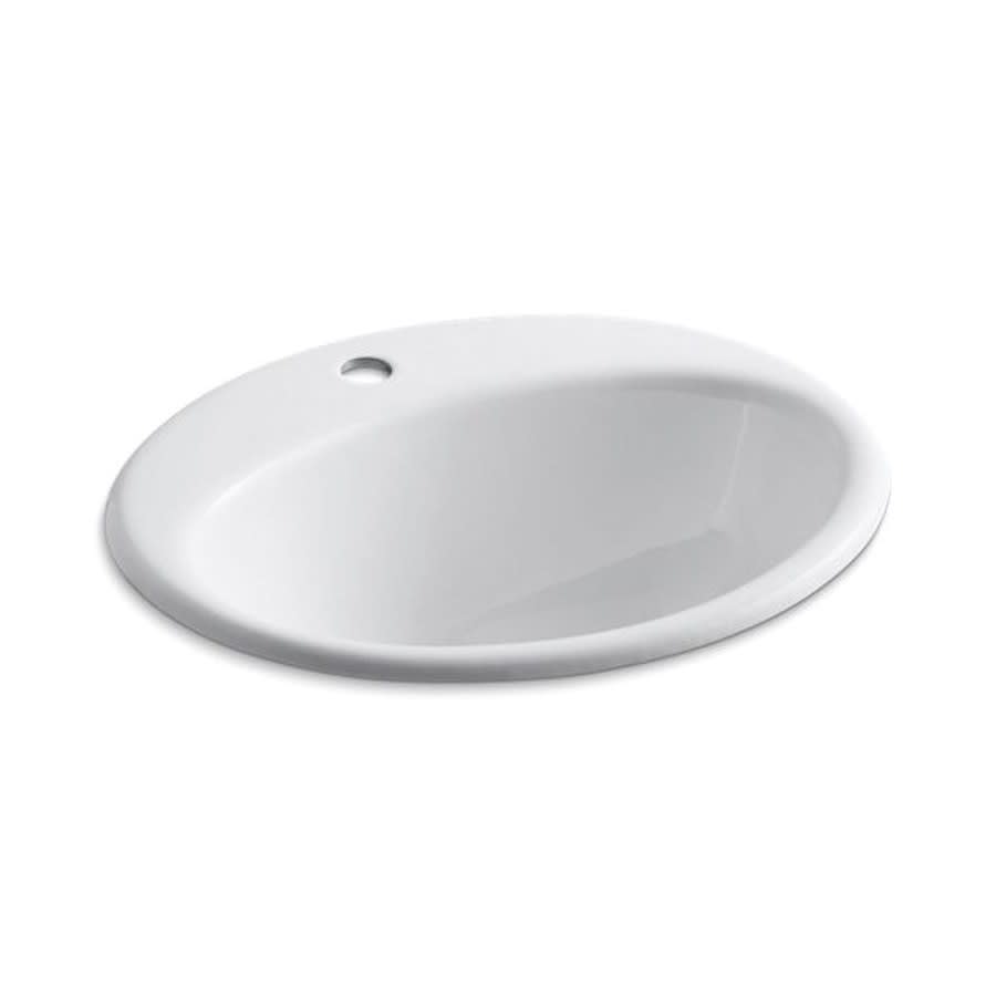 Farmington® Top Mount Lavatory Sink, ADA, 19-1/4 x 16-1/4 x 8-3/4 in, Cast Iron, White
