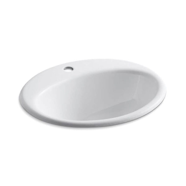 Farmington® Top Mount Lavatory Sink, ADA, 19-1/4 x 16-1/4 x 8-3/4 in, Cast Iron, White