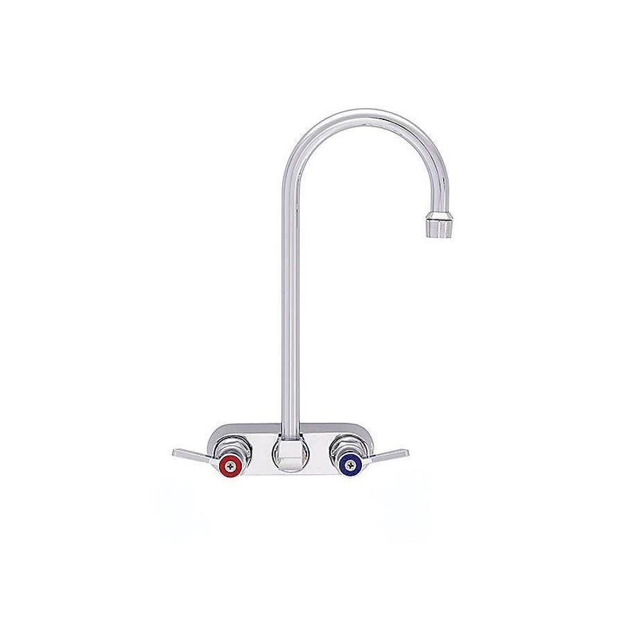Bar Faucet, Wall Mount, 2 Lever Handle, 2-Hole, Polished Chrome