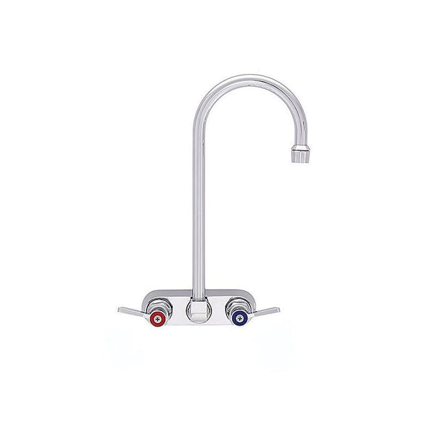 Bar Faucet, Wall Mount, 2 Lever Handle, 2-Hole, Polished Chrome