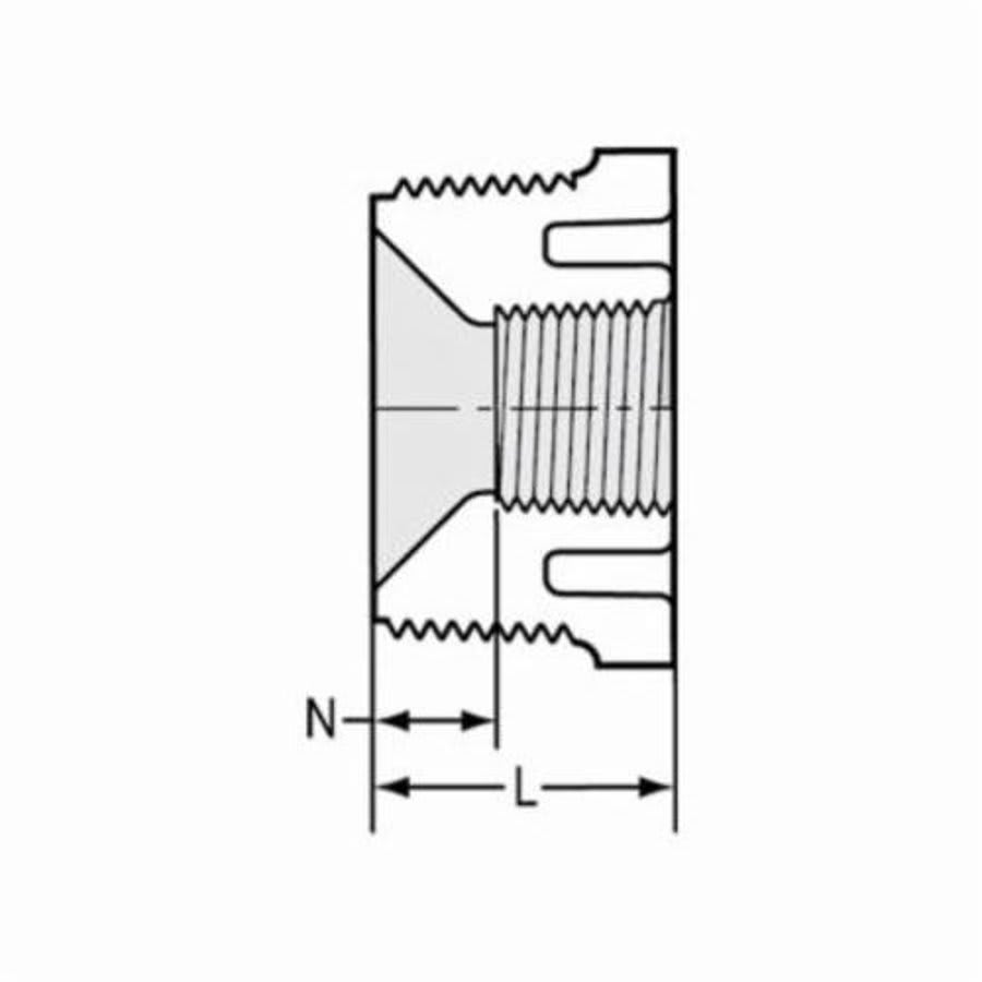 Bushing, 1-1/4 x 1 in, MNPT x FNPT, SCH 40/STD, PVC