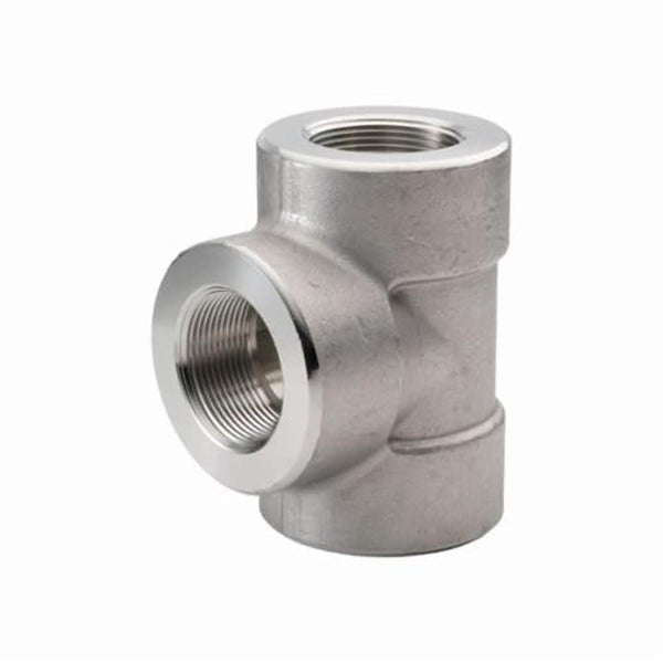 Tee, 3/4 in, FNPT, 304/304L Stainless Steel, 3000 lb