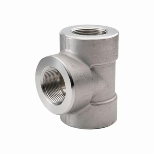 Tee, 1 in, FNPT, 304/304L Stainless Steel, 3000 lb