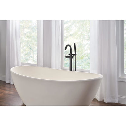 Trinsic Floor Mounted Tub Filler with Integrated Diverter and Hand Shower - Less Rough In