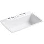 Cape Dory 33" Single Basin Under-Mount Enameled Cast-Iron Kitchen Sink