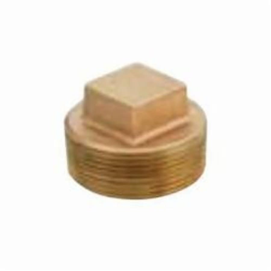 Plug, 1/2 in, MNPT, Lead Free Brass, Rough Brass