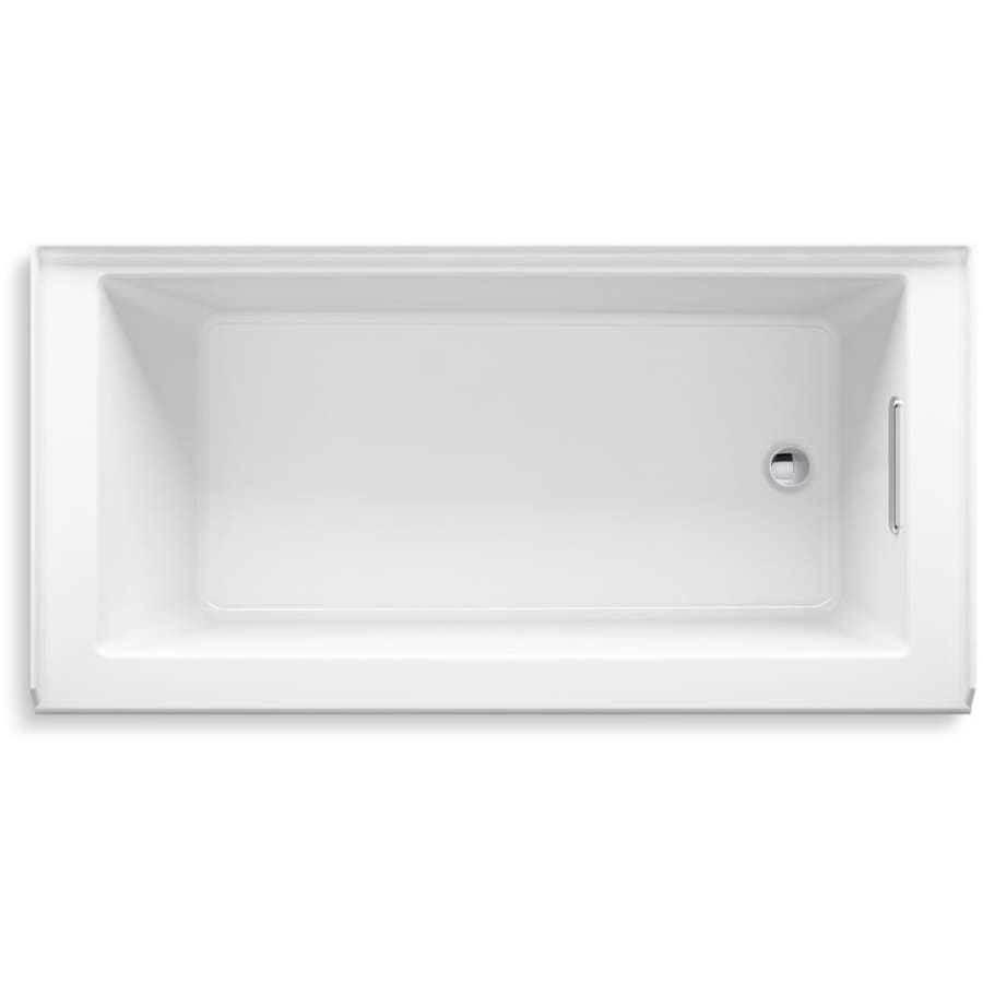 Underscore 60" Soaking Bathtub for Three Wall Alcove Installation with Right Hand Drain