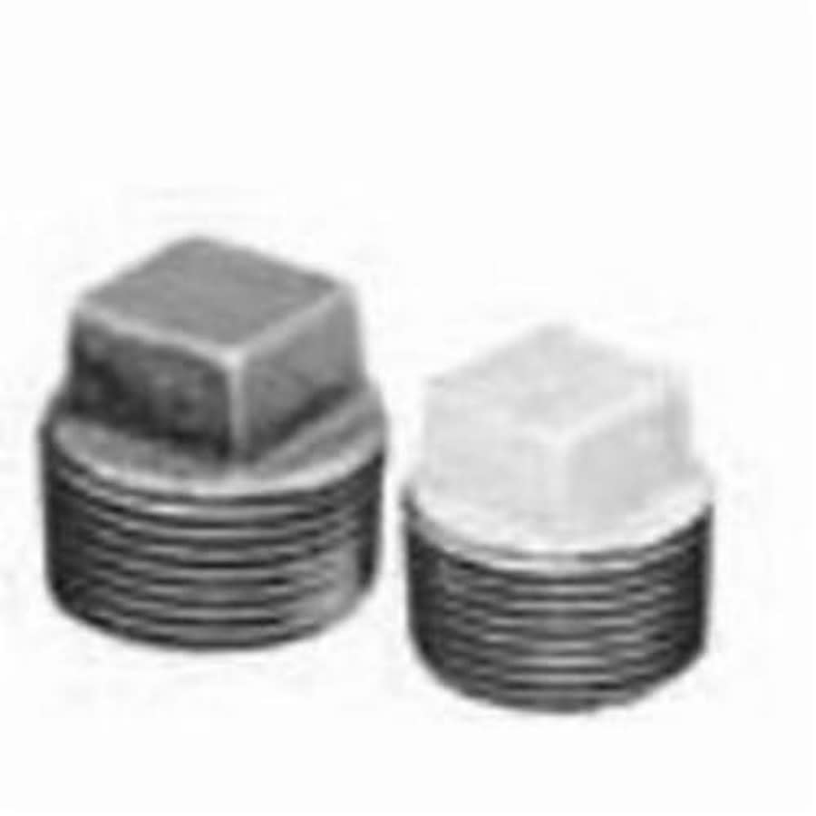 Square Head Plug, 1/2 in, MNPT, 150 lb, Malleable Iron, Black