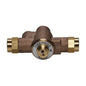 AXION® Emergency Tempering Thermostatic Mixing Valve, 1/2 in Inlet, 5 in L, Brass