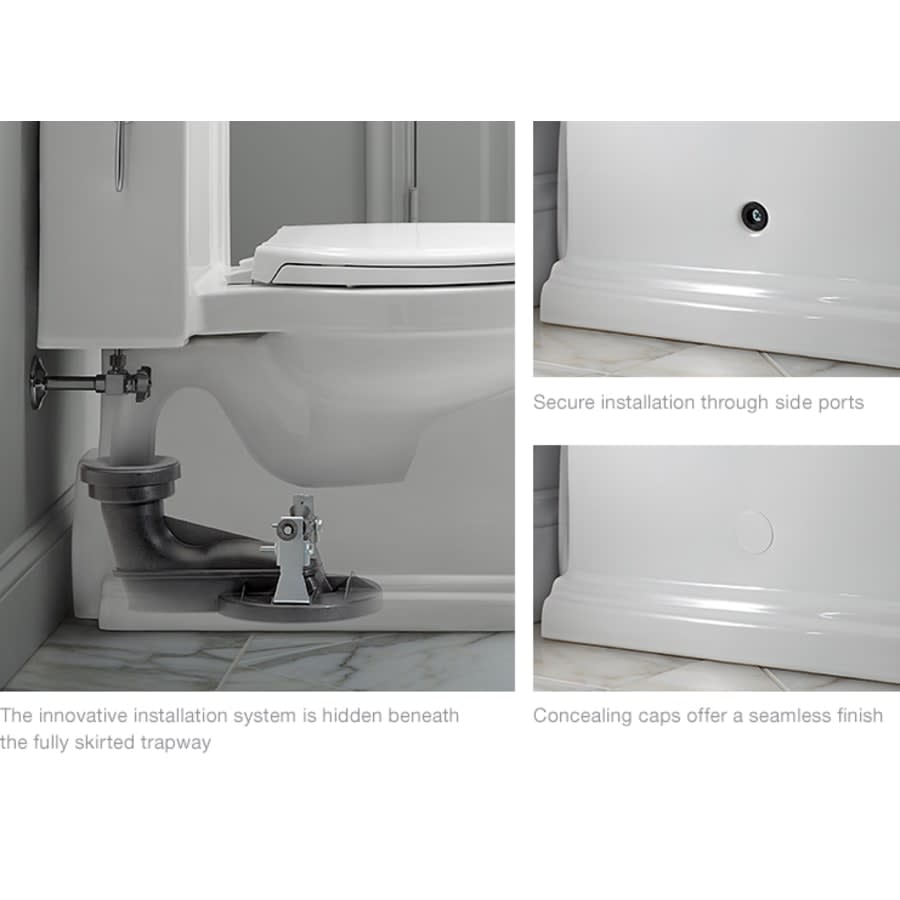 Tresham 1.28 GPF Elongated One-Piece Comfort Height Toilet with AquaPiston Technology - Seat Included