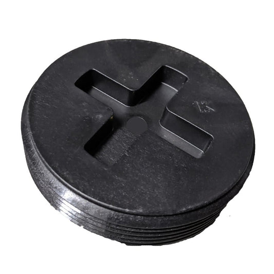 DWV Slotted Countersunk Plug, 1-1/2 in, MNPT, Polypropylene