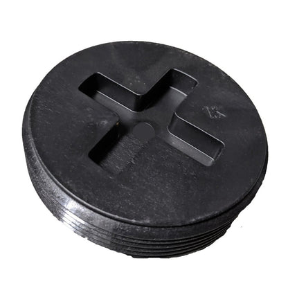 DWV Slotted Countersunk Plug, 2 in, MNPT, Polypropylene