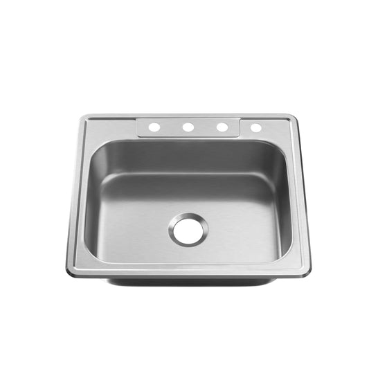 Bealeton 25" Drop In Single Basin Stainless Steel Kitchen Sink