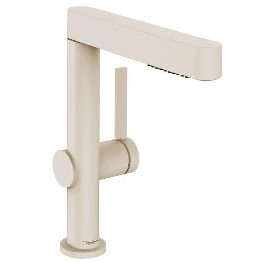 Finoris 1.2 GPM Single Hole Bathroom Faucet with Pull-Out Spray Wand