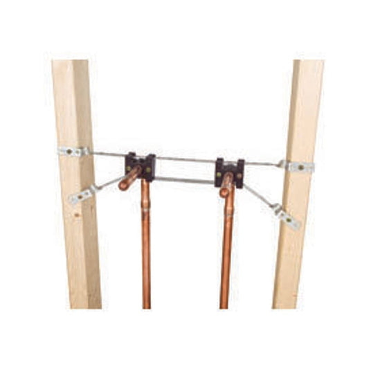 StrongArm™ LockBlock™ Bracket With (2) 1/2 in, Standard LockBlock, 1/2 in Hole, 25 lb, Steel, Galvanized