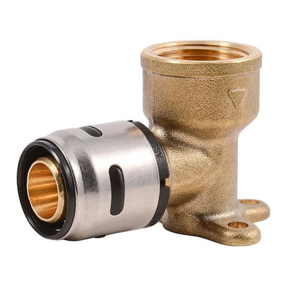 90 deg Elbow, 3/4 in, Push x FNPT, Plastic