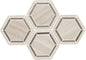 Limestone Chenille White Rectangle 6X36 Polished