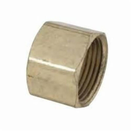 Cap, 3/8 in, Comp, Brass, Rough Brass, Domestic