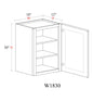 Wall Cabinet - 18"W x 30"H x 12"D