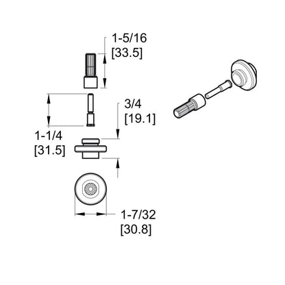 Stem Extension Kit, For Use With 01 Series Valves Diverters