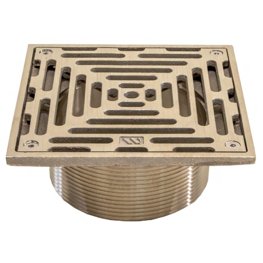 M5 Floor Drain Top, 5 in, Square, Nickel Bronze