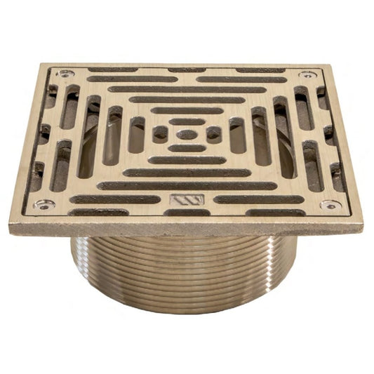M5 Floor Drain Top, 5 in, Square, Nickel Bronze
