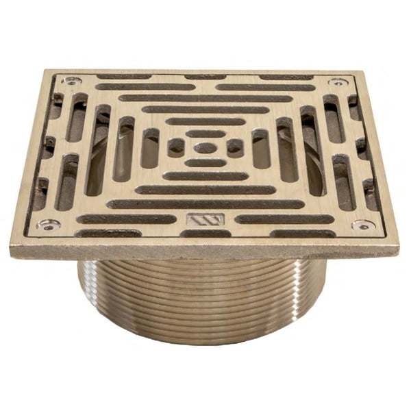 M5 Floor Drain Top, 5 in, Square, Nickel Bronze