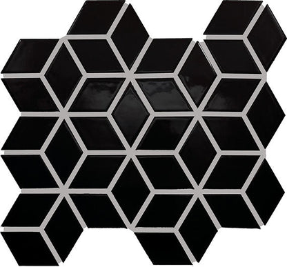 Color Wheel Retro Black Arabesque 3X3 Glossy