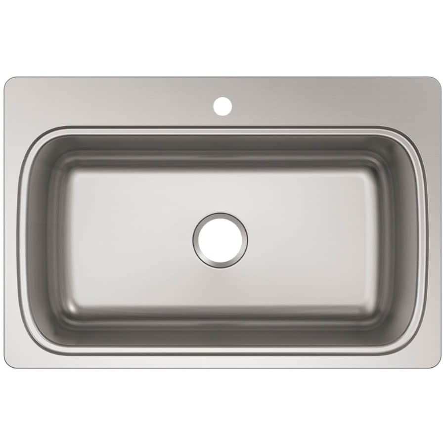 Verse 33" Single Basin Drop In kitchen Sink With Single Faucet Hole