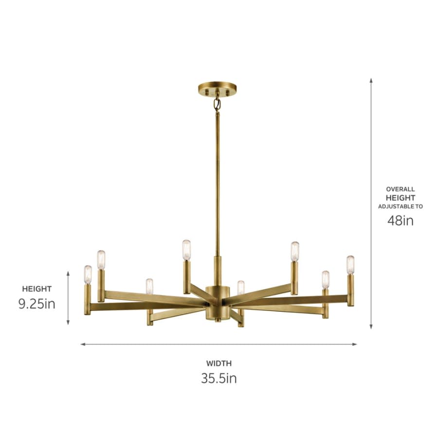 Erzo 8 Light 36" Wide Candle Style Chandelier