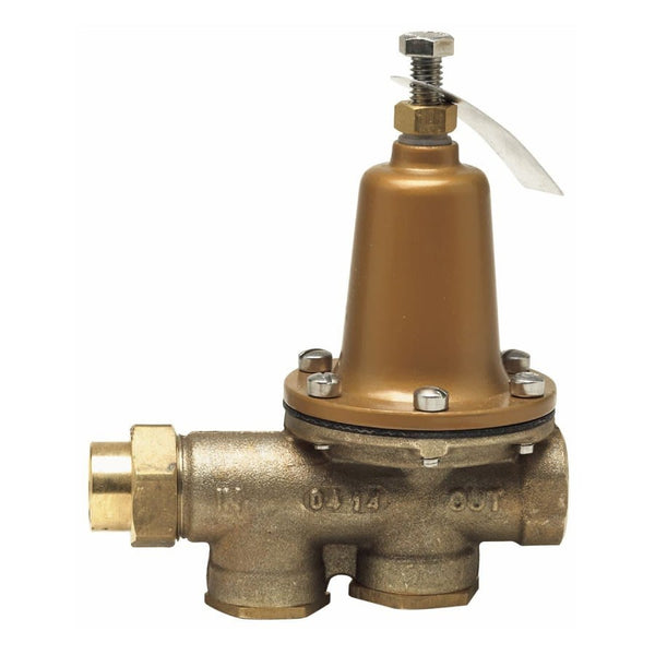 Pressure Reducing Valve, 1/2 in, Union FNPT x FNPT, Bronze