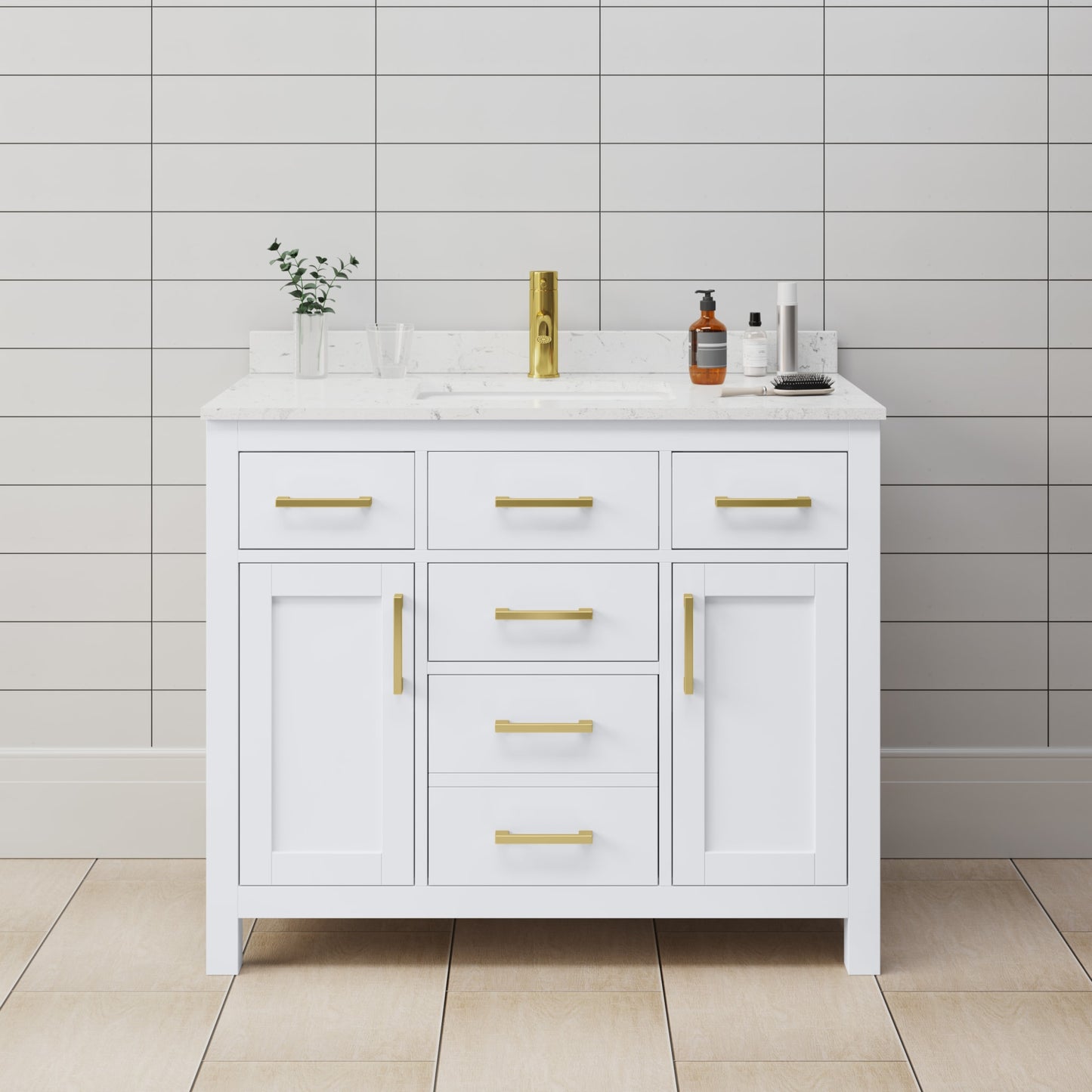 Beckett Single Bathroom Vanity - 42W x 35H x 22D