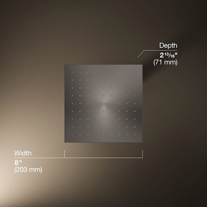 Contemporary Square 8" Single Function 2.5 GPM Rainhead with MasterClean Sprayface and Katalyst Air-Induction Technology