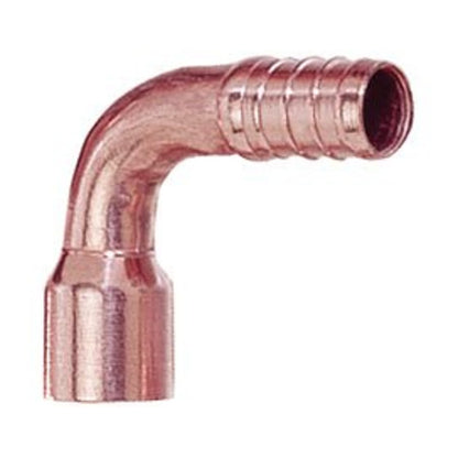 PowerPEX® 90 deg Elbow, 1/2 in, Crimp PEX x C, Copper