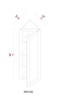 Angle Wall Cabinet- 12"W x 42"H x 12"D