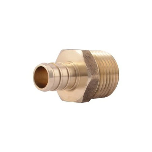 Male Adapter, 1/2 in, Crimp PEX x MNPT, Brass