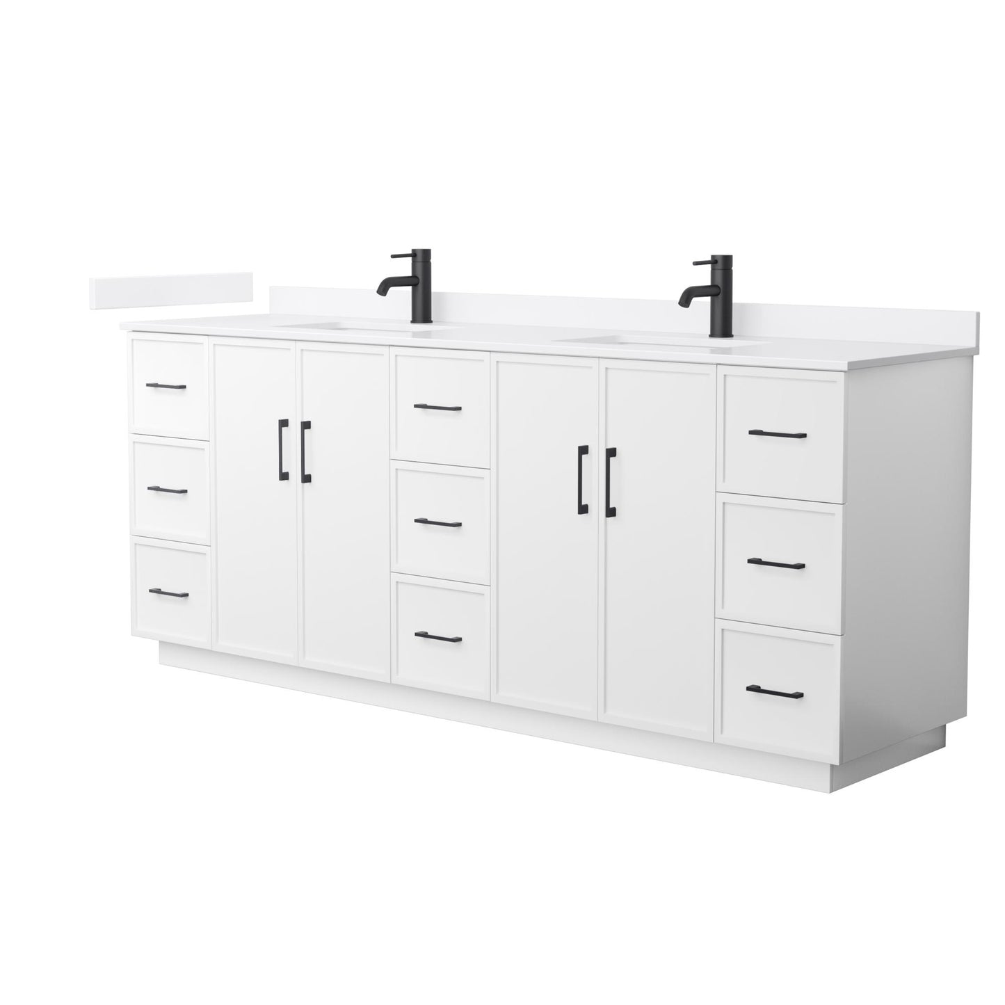 Elan Double Bathroom Vanity with Toe Kick - 84W x 35H x 22D