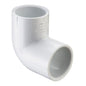 90 deg Elbow, 1-1/2 x 1 in, Socket, SCH 40/STD, PVC