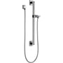 Universal Showering Angular 24" Slide Bar / Grab Bar Set with Hose and Elbow