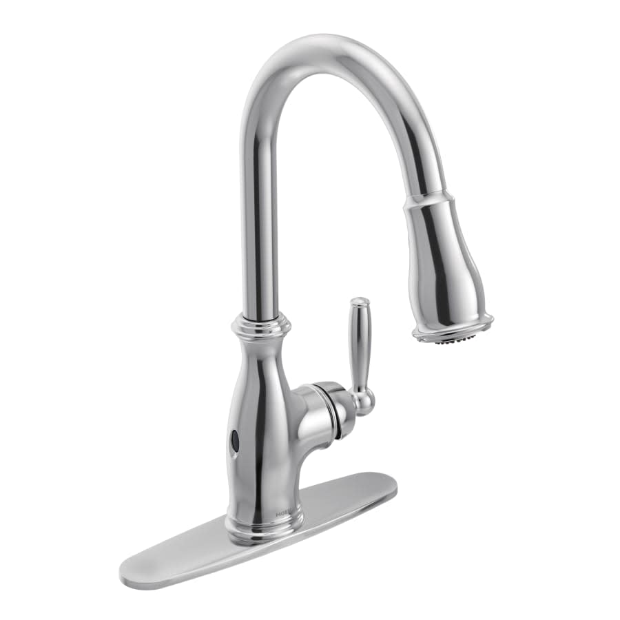 Brantford 1.5 GPM Single Hole Pull Down Kitchen Faucet with Duralast, Duralock, MotionSense, PowerClean, and Reflex Technology - Includes Escutcheon