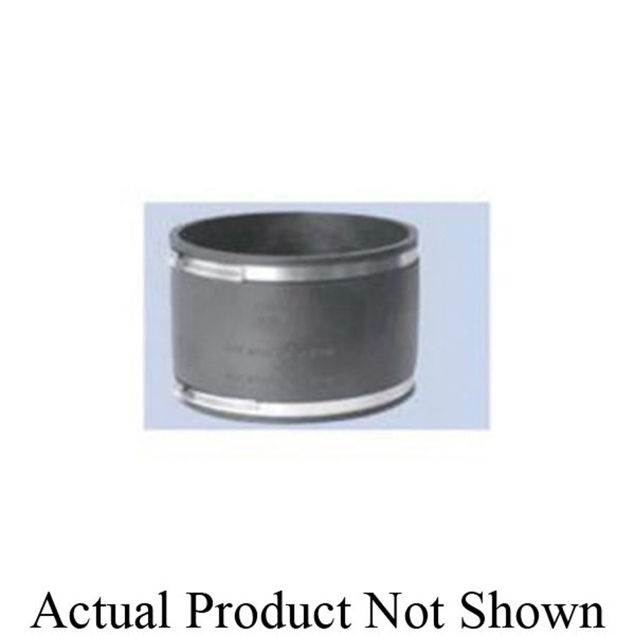 Transition Coupling, 4 in, West Coast Clay x Asbestos Cement Fiber/Ductile Iron, Flexible PVC