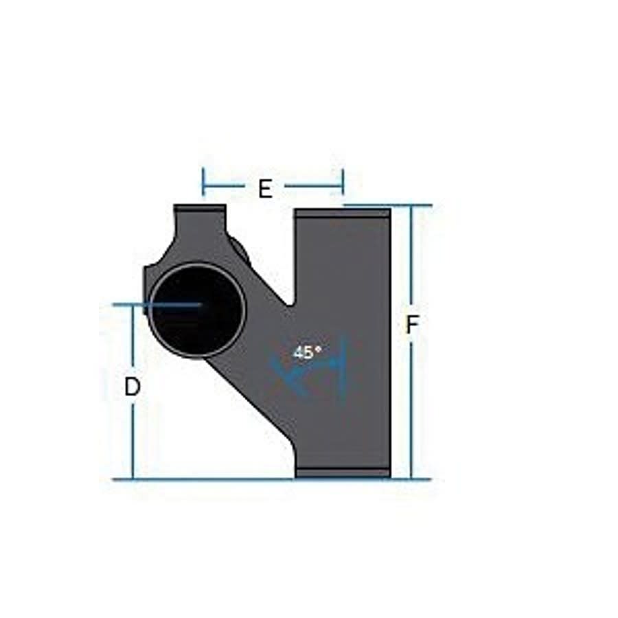 Double No Hub Fitting, 3 x 2 in, No Hub, Cast Iron