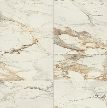 Panoramic Duet Calacatta Topaz Rectangle 12X24 Polished