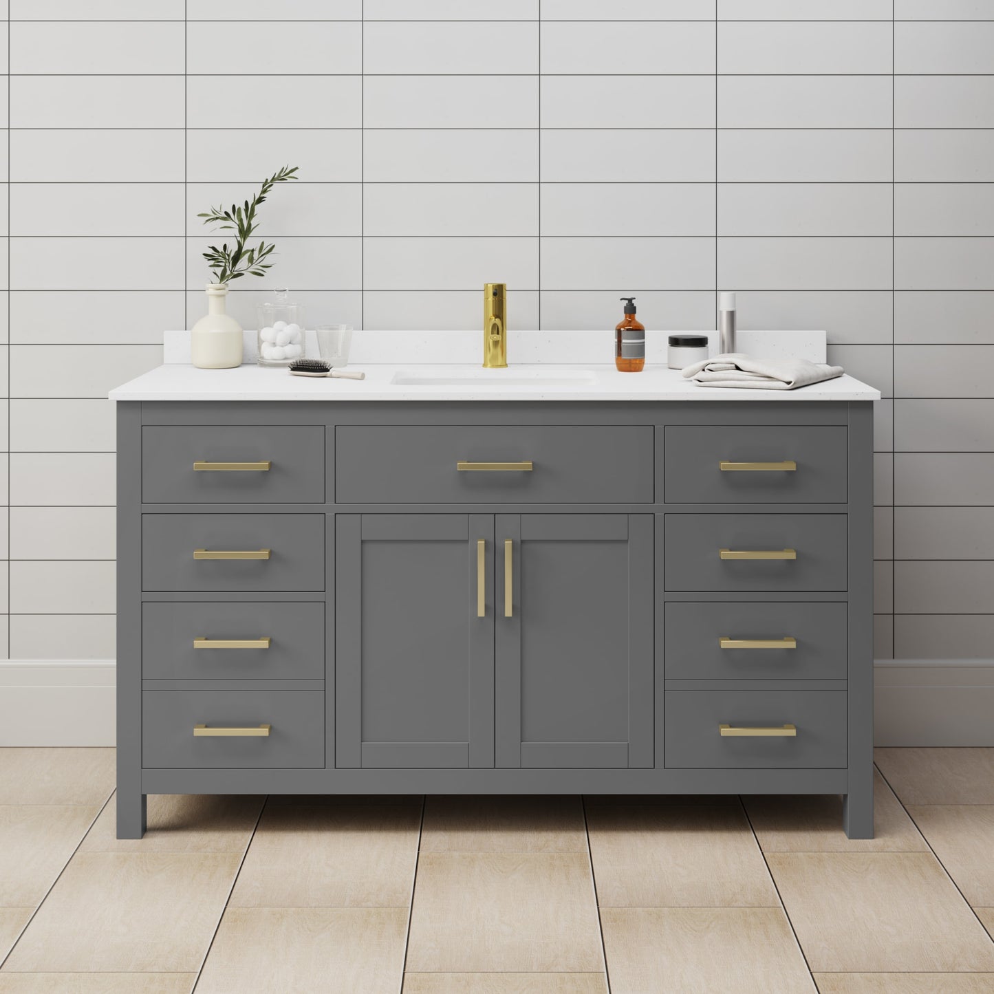 Beckett Single Bathroom Vanity - 60W x 35H x 22D