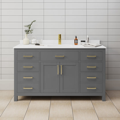 Beckett Single Bathroom Vanity - 60W x 35H x 22D
