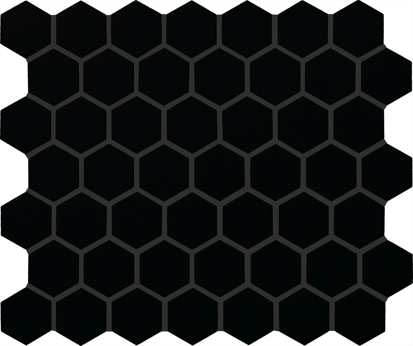 Color Story Mosaics Matte Black Hexagon 1.5X1.5 Matte