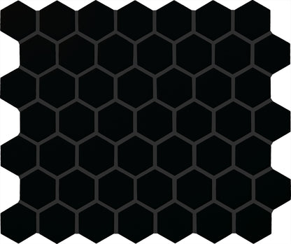 Color Story Mosaics Matte Black Hexagon 1.5X1.5 Matte